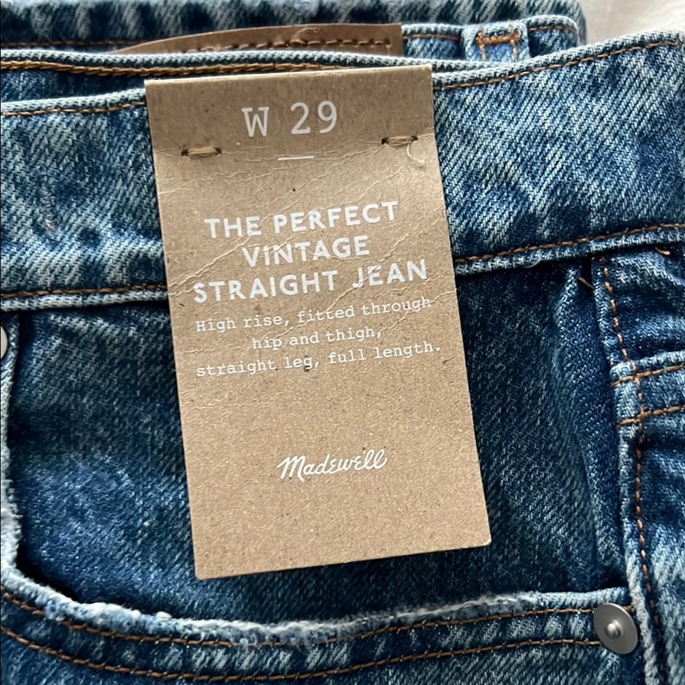 Madewell Blue Straight Leg Jeans with Vintage Appeal